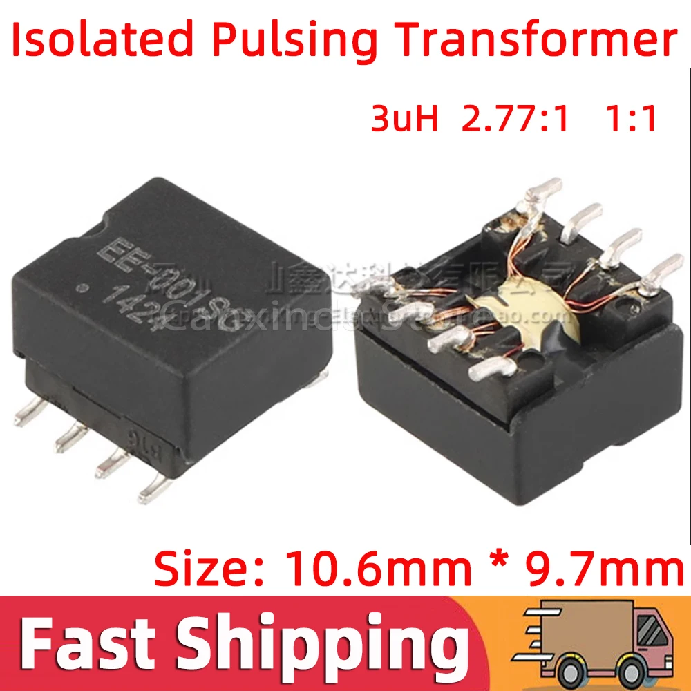 5pcs EE-001SG SMD 500V Isolated High Frequency Signal Pulsing Isolation Transformer 2.77:1 1:1 3uH Filter Power Transformer
5pcs EE-001SG SMD 500V Isolated High Frequency Signal Pulsing Isolation Transformer 2.77:1 1:1 3uH Filter Power Transformer