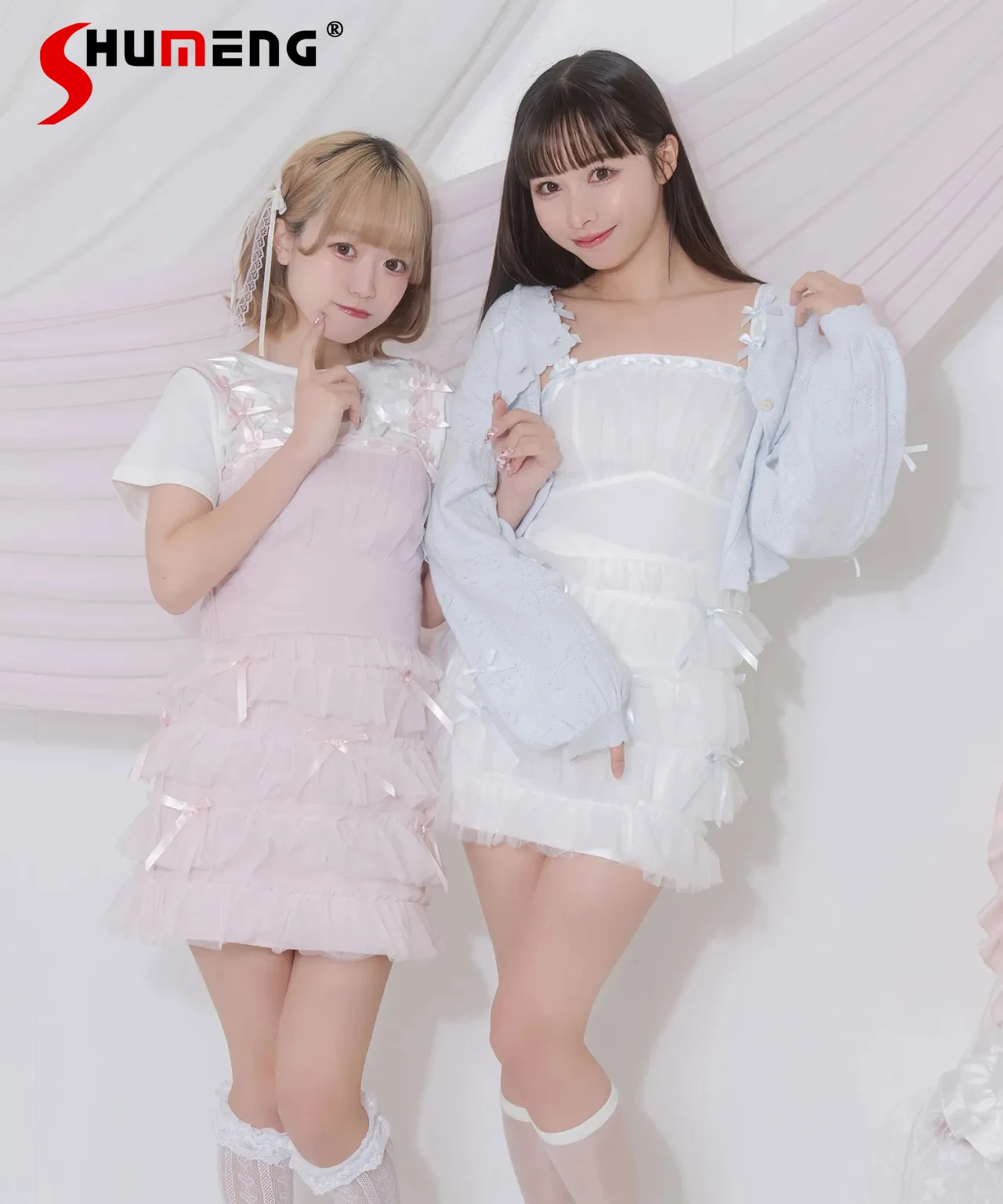 Japanese Sweet Cute Style Bow Splicing Sleeveless Short Sling Tops High Waist Slim Mini Skirts Two-piece Sets Women Summer 2025
Japanese Sweet Cute Style Bow Splicing Sleeveless Short Sling Tops High Waist Slim Mini Skirts Two-piece Sets Women Summer 2025