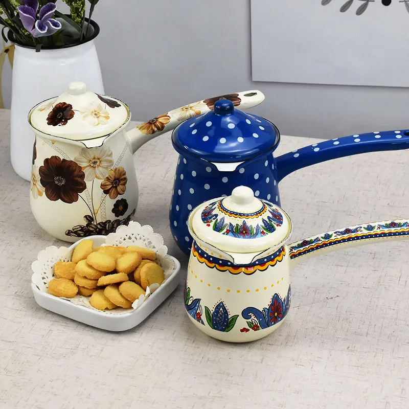 700ml Enamel Small Milk Pot Long Handle Butter Melting Bucket English Coffee Milk Cup Mini Brew Coffee Bucket Milk Heating Pot
700ml Enamel Small Milk Pot Long Handle Butter Melting Bucket English Coffee Milk Cup Mini Brew Coffee Bucket Milk Heating Pot