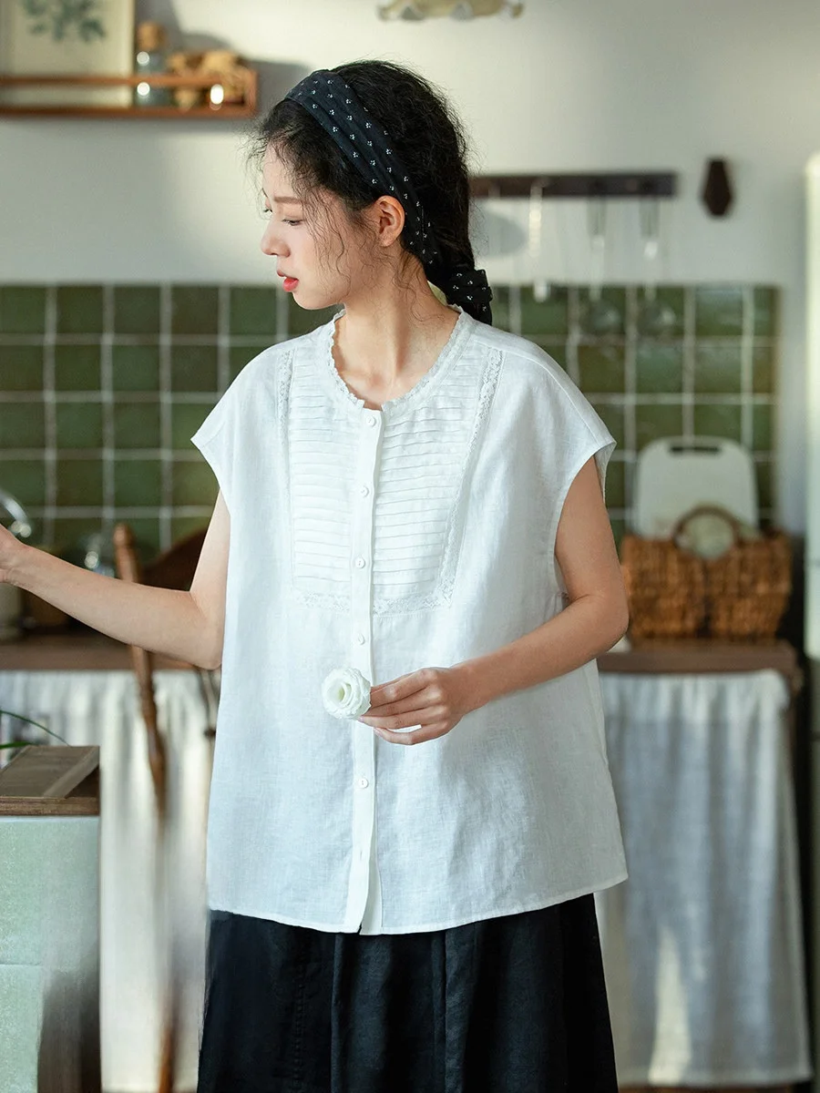 Original Linen White Sleeveless Shirt Women Summer Thin Casual Loose Shoulder Baring Shirt Versatile Style Regular Length But...
Original Linen White Sleeveless Shirt Women Summer Thin Casual Loose Shoulder Baring Shirt Versatile Style Regular Length But...