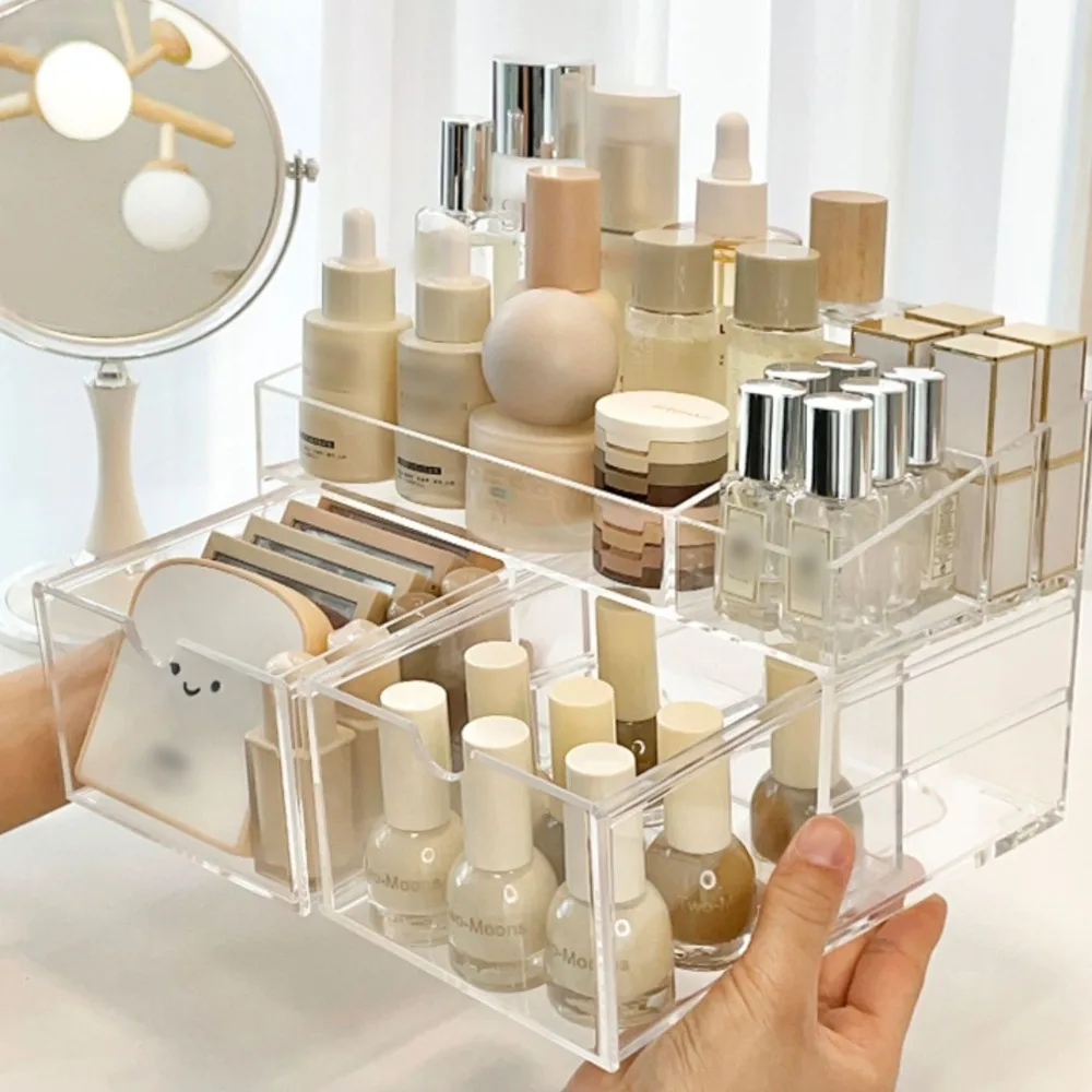 New Acrylic Makeup Organizer Transparent Multi-functional Storage Drawer Large Capacity Cosmetic Organizer for Lipstick
New Acrylic Makeup Organizer Transparent Multi-functional Storage Drawer Large Capacity Cosmetic Organizer for Lipstick