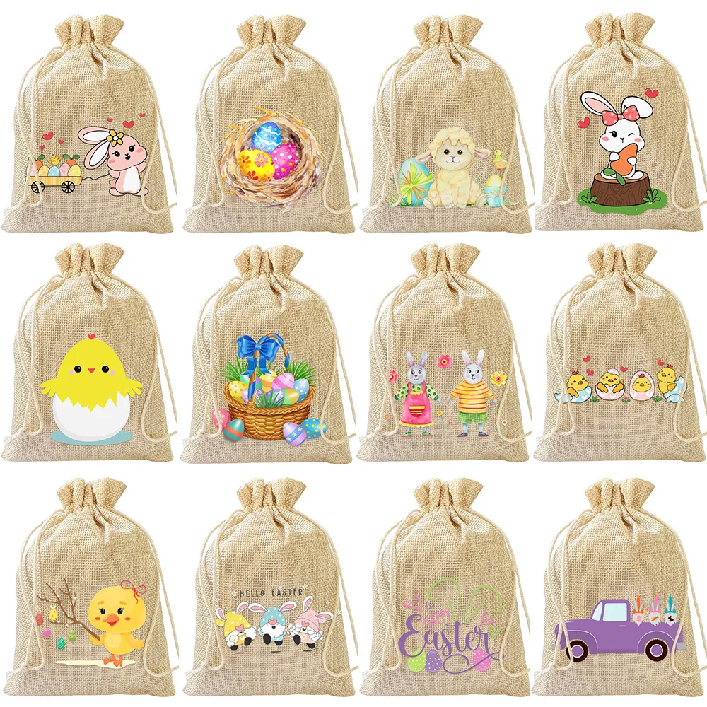 12pcs Easter Burlap Bags with Drawstring Linen Jute Goody Gift Bags for Easter Gift Wrapping Party Favor Supply
12pcs Easter Burlap Bags with Drawstring Linen Jute Goody Gift Bags for Easter Gift Wrapping Party Favor Supply