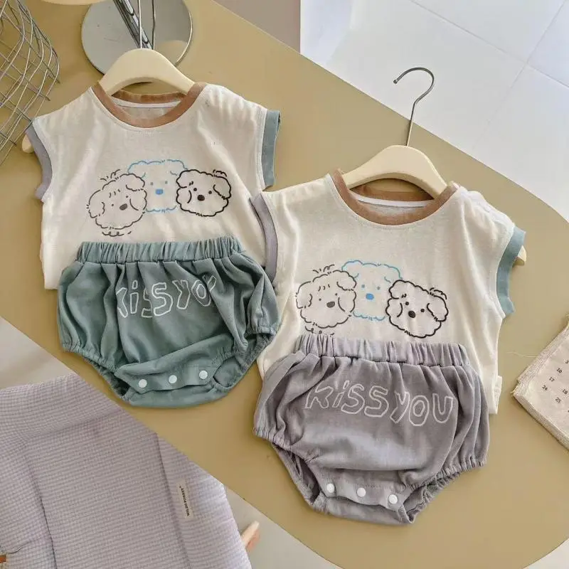 2025 Summer New Baby Cute Cartoon Print Baby Sleeveless Clothes Set Infant Cotton Vest + Shorts 2pcs Suit Girl Toddler Outfits
2025 Summer New Baby Cute Cartoon Print Baby Sleeveless Clothes Set Infant Cotton Vest + Shorts 2pcs Suit Girl Toddler Outfits
