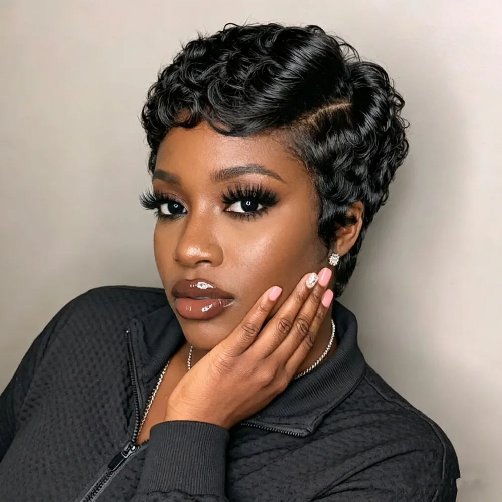 13*4 frontal lace transparent human hair wigs for women short curly human hair wigs daily use natural look
13*4 frontal lace transparent human hair wigs for women short curly human hair wigs daily use natural look