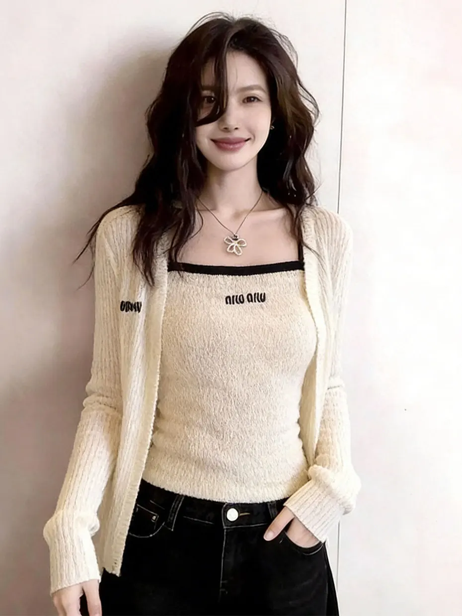 Ice Silk Sun Protection Knitted Cardigan And Tube Dress Set Short Style Outerwear Korean Style Polyester Fiber Long Sleeve
Ice Silk Sun Protection Knitted Cardigan And Tube Dress Set Short Style Outerwear Korean Style Polyester Fiber Long Sleeve