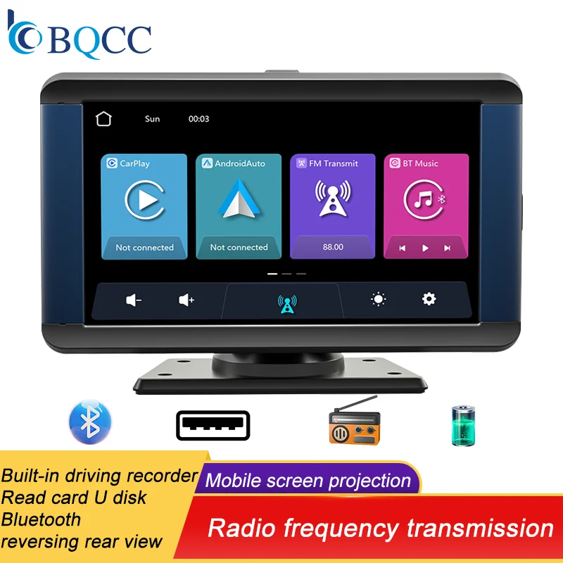 BQCC Car Radio 7 Inch HD Autoradio Recorder Multimedia Player Touch Screen Car Audio Car Audio MP5 Bluetooth USB TF FM Camera
BQCC Car Radio 7 Inch HD Autoradio Recorder Multimedia Player Touch Screen Car Audio Car Audio MP5 Bluetooth USB TF FM Camera