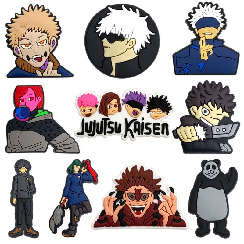 Wholesale New Creative Cartoon Jujutsu Kaisen 10Pcs Shoe Charms, DIY 3D Detachable Crocs Shoe Flower Buckle Decor Accessories
Wholesale New Creative Cartoon Jujutsu Kaisen 10Pcs Shoe Charms, DIY 3D Detachable Crocs Shoe Flower Buckle Decor Accessories