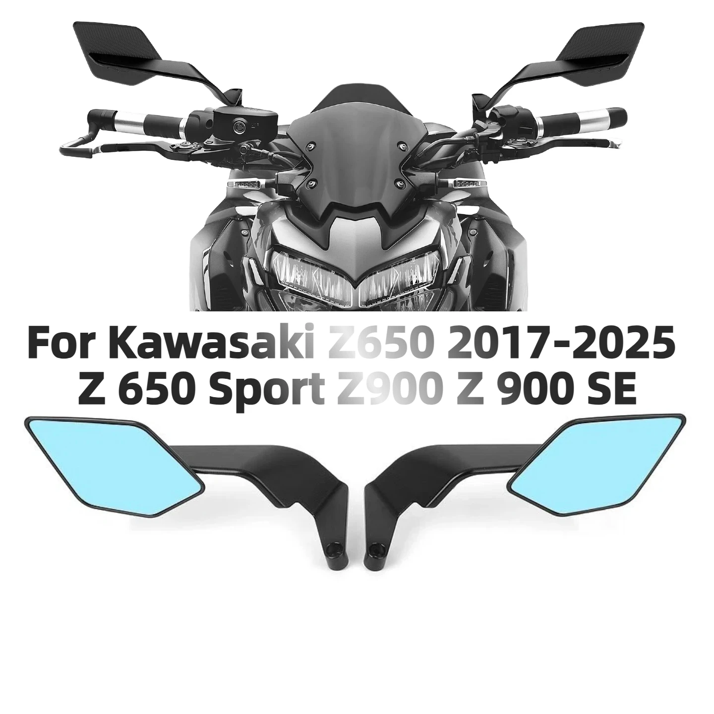 Регулируемые вращающиеся зеркала с ветровым крылом для Kawasaki Z650 2017-2025 и Z900 Z900SE, мотоциклетные спортивные велосипедные боковые зеркала заднего вида
Регулируемые вращающиеся зеркала с ветровым крылом для Kawasaki Z650 2017-2025 и Z900 Z900SE, мотоциклетные спортивные велосипедные боковые зеркала заднего вида