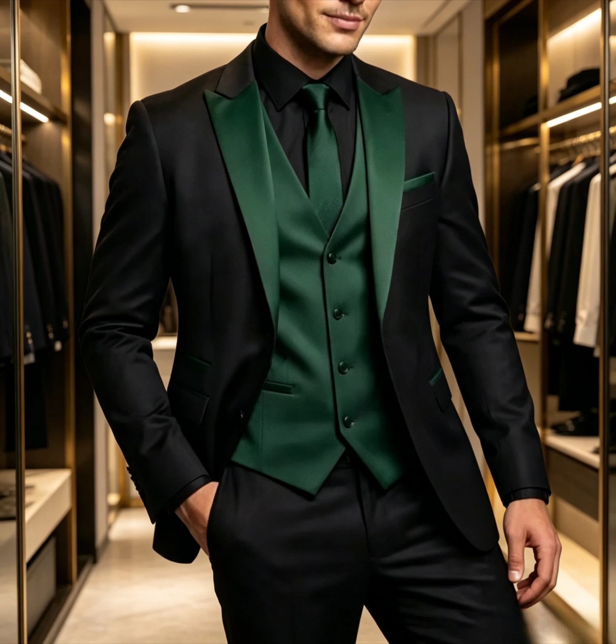 New Black And Green Men Suit Wedding Party Formal Groom Groomsman Prom Business Male Tuxedos 3 Piece Set Jacket Vest Pants
New Black And Green Men Suit Wedding Party Formal Groom Groomsman Prom Business Male Tuxedos 3 Piece Set Jacket Vest Pants