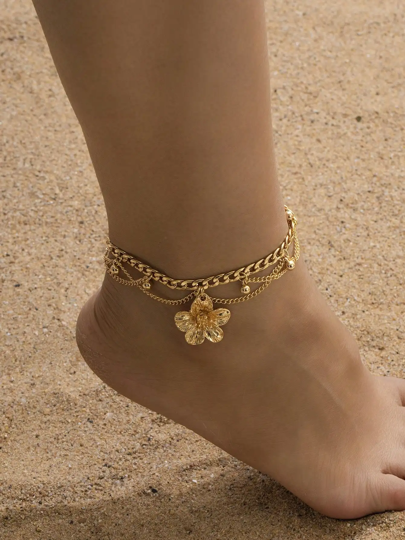 1pc Vacation Style Line Tassel Handmade Enamel Vibrant Orange 5-Petal Flower Charm Multilayer Anklet For Women
1pc Vacation Style Line Tassel Handmade Enamel Vibrant Orange 5-Petal Flower Charm Multilayer Anklet For Women