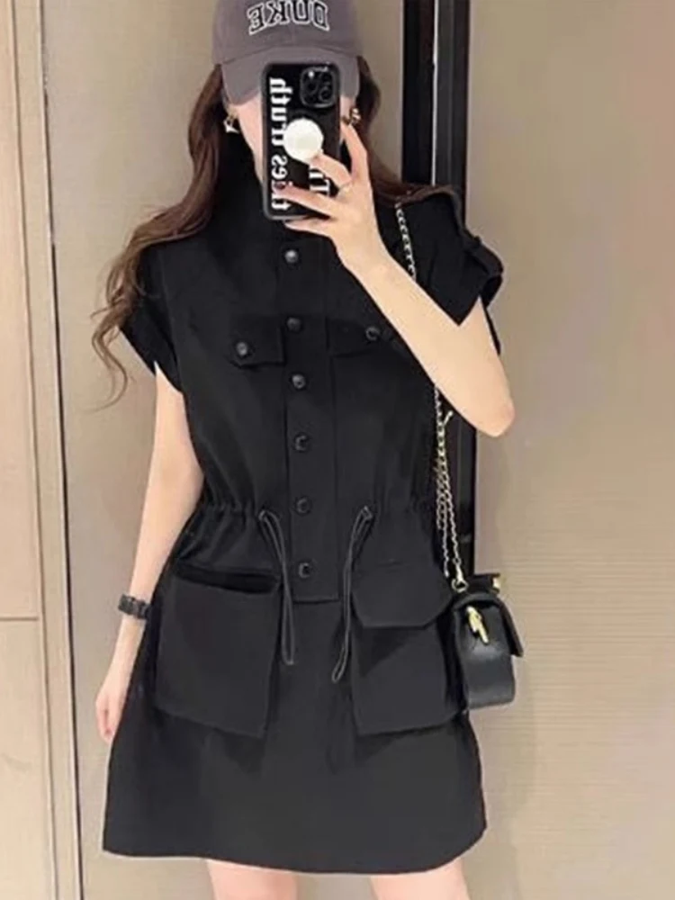 Высококачественная рабочая одежда с воротником Bla, женская летняя одежда больших размеров Qui Dry irt Dr, корейский Sle, прямой крой, для поездок на работу
Высококачественная рабочая одежда с воротником Bla, женская летняя одежда больших размеров Qui Dry irt Dr, корейский Sle, прямой крой, для поездок на работу