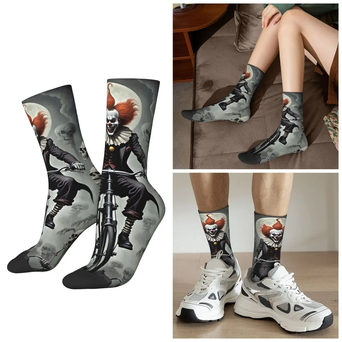 All Seasons Cycling Clown Print Socks Harajuku Sport Middle Tube Socks Sweat Absorbing Stockings for Men Women Gifts
All Seasons Cycling Clown Print Socks Harajuku Sport Middle Tube Socks Sweat Absorbing Stockings for Men Women Gifts