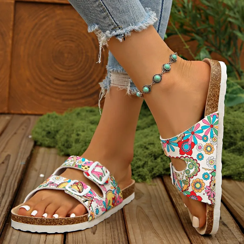 Plus Size Summer Slippers Women's Double Buckle Colorful Soft Sole Slippers Comfortable Versatile Beach Sandals Women's Shoes
Plus Size Summer Slippers Women's Double Buckle Colorful Soft Sole Slippers Comfortable Versatile Beach Sandals Women's Shoes