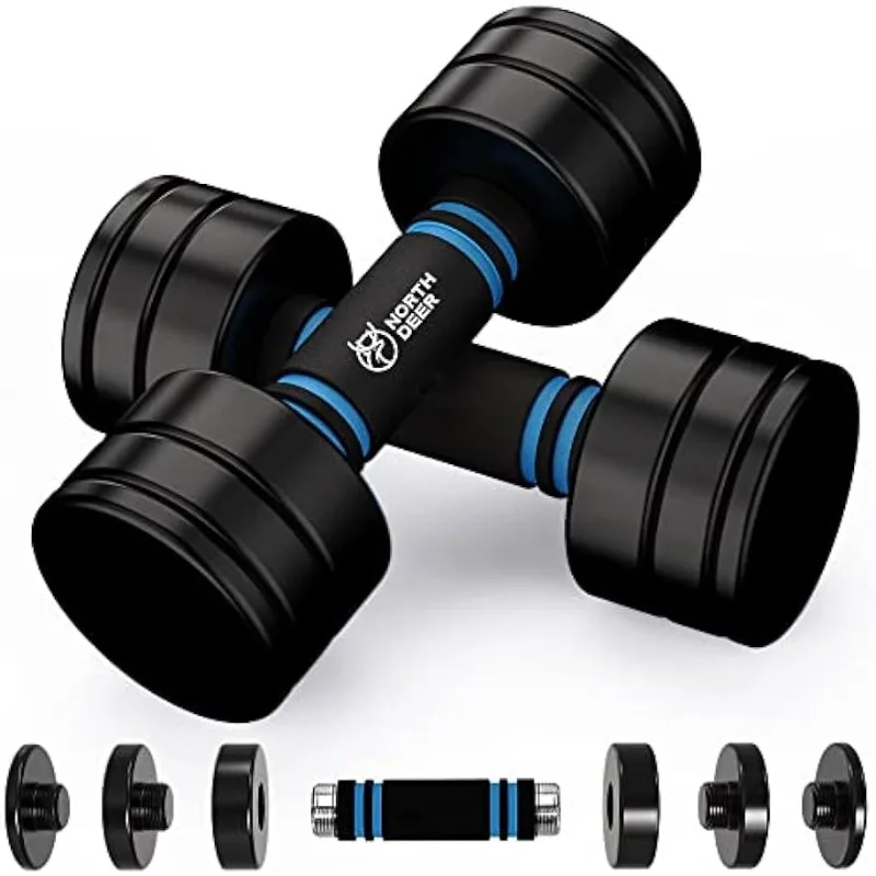 Northdeer Steel Dumbbells Adjustable Black Coated Weight Set with Foam Handles for Home Gym Workout - Strength Trainging
Northdeer Steel Dumbbells Adjustable Black Coated Weight Set with Foam Handles for Home Gym Workout - Strength Trainging