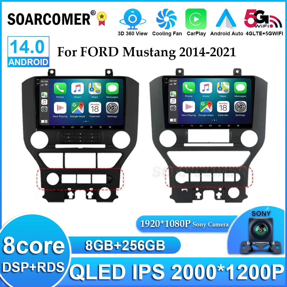 Автомобильный радиоприемник Carplay на Android 14 для Ford Mustang S550 2014-2021, GPS-навигация, мультимедийный плеер, стерео, WiF + 4G 360, камера BT
Автомобильный радиоприемник Carplay на Android 14 для Ford Mustang S550 2014-2021, GPS-навигация, мультимедийный плеер, стерео, WiF + 4G 360, камера BT