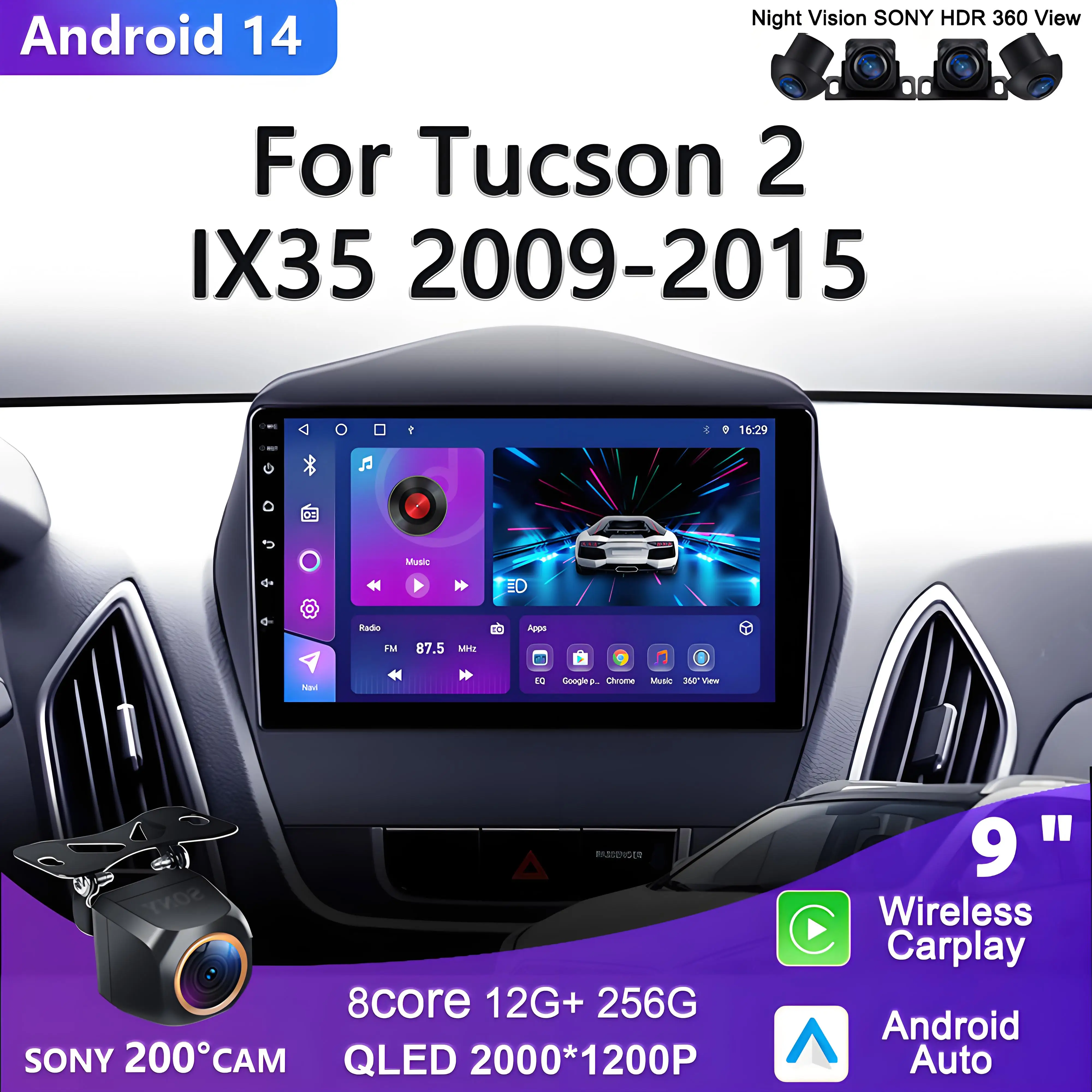 2K Incell Screen Android 14 Carplay For Hyundai Tucson 2 LM IX35 2009-2015 Navigation GPS Android Auto Screen Stereo No 2din DVD
2K Incell Screen Android 14 Carplay For Hyundai Tucson 2 LM IX35 2009-2015 Navigation GPS Android Auto Screen Stereo No 2din DVD