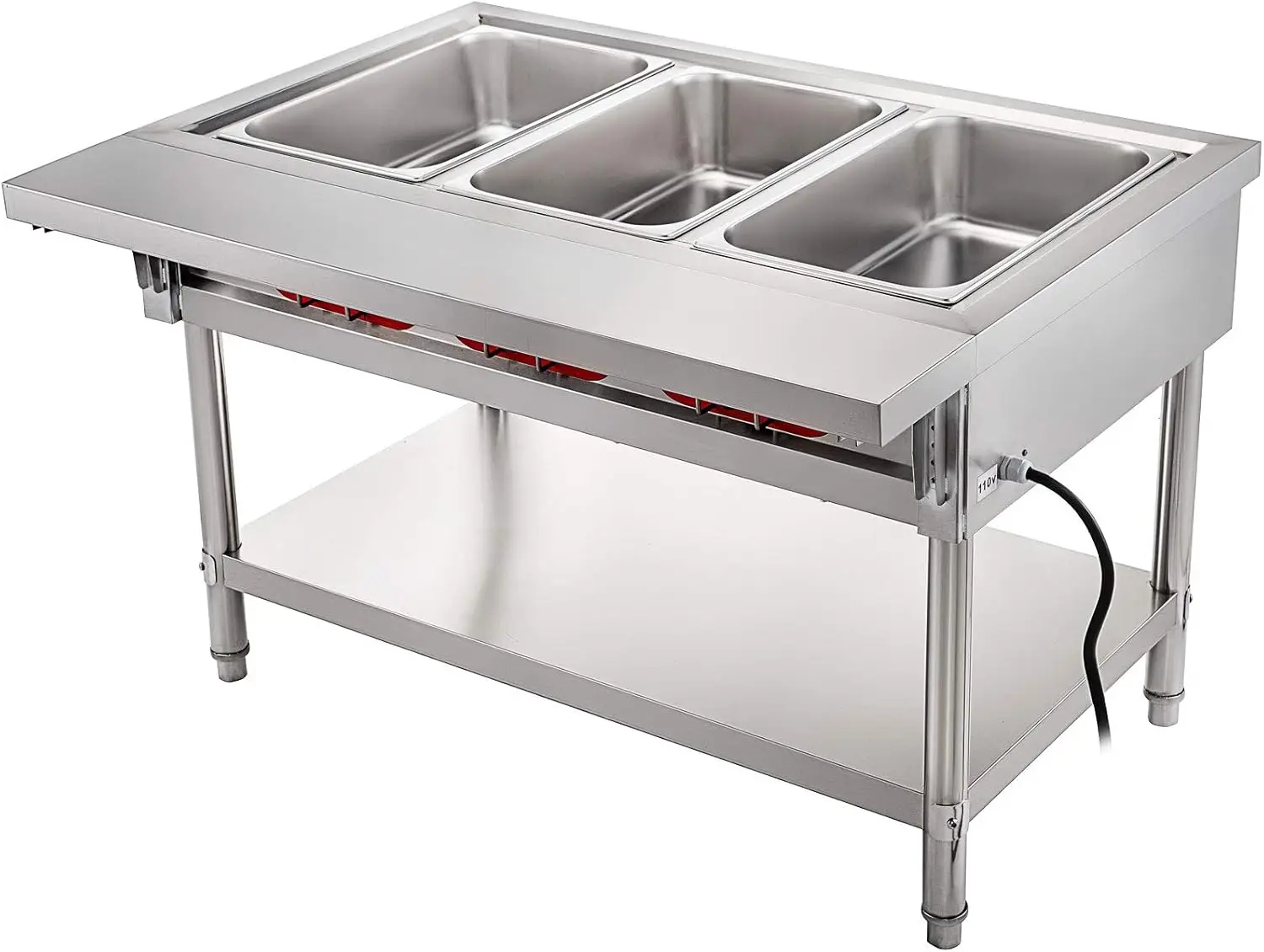 Commercial Electric Food Warmer 3 Pot Steam Table Food Warmer 18 Quart/Pan with Lids with 7 Inch Cutting Board Food Grade
Commercial Electric Food Warmer 3 Pot Steam Table Food Warmer 18 Quart/Pan with Lids with 7 Inch Cutting Board Food Grade