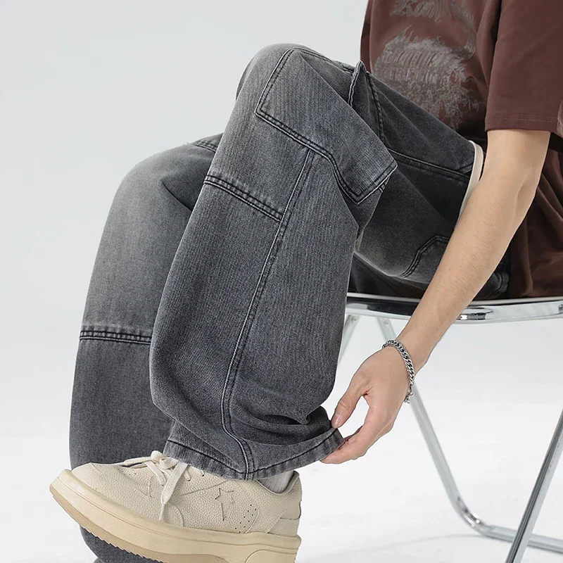 Brand Men's Working Jeans Spring New Stretch Waist Working Pants Loose Straight Wide Legs Street Hip Hop Baggy Fashion Pants
Brand Men's Working Jeans Spring New Stretch Waist Working Pants Loose Straight Wide Legs Street Hip Hop Baggy Fashion Pants