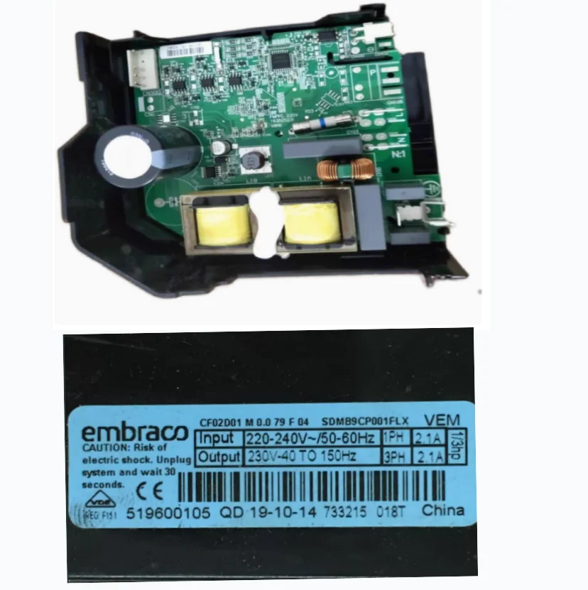 Suitable for refrigerator embraco inverter compressor driver board CF02D01M VEM box
Suitable for refrigerator embraco inverter compressor driver board CF02D01M VEM box