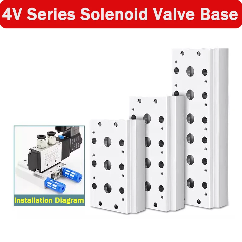 4V110/4V120/4V130/4V410 Pneumatic Solenoid Valve Plate Base 100M 200M 300M Type 2 Port 3 Port 4 Port 8 Port Manifold For Valves
4V110/4V120/4V130/4V410 Pneumatic Solenoid Valve Plate Base 100M 200M 300M Type 2 Port 3 Port 4 Port 8 Port Manifold For Valves