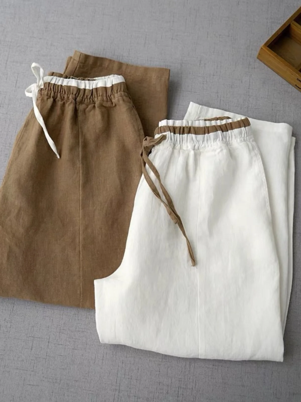 Летние тонкие хлопковые льняные брюки, женские повседневные шаровары с высокой талией и девятью очками, свободные брюки для женщин больших размеров
Летние тонкие хлопковые льняные брюки, женские повседневные шаровары с высокой талией и девятью очками, свободные брюки для женщин больших размеров