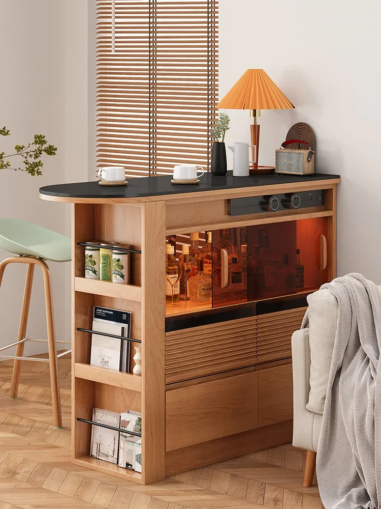 Solid wood bar cabinet cooking island rock slab partition narrow wine bucket cabinet
Solid wood bar cabinet cooking island rock slab partition narrow wine bucket cabinet
