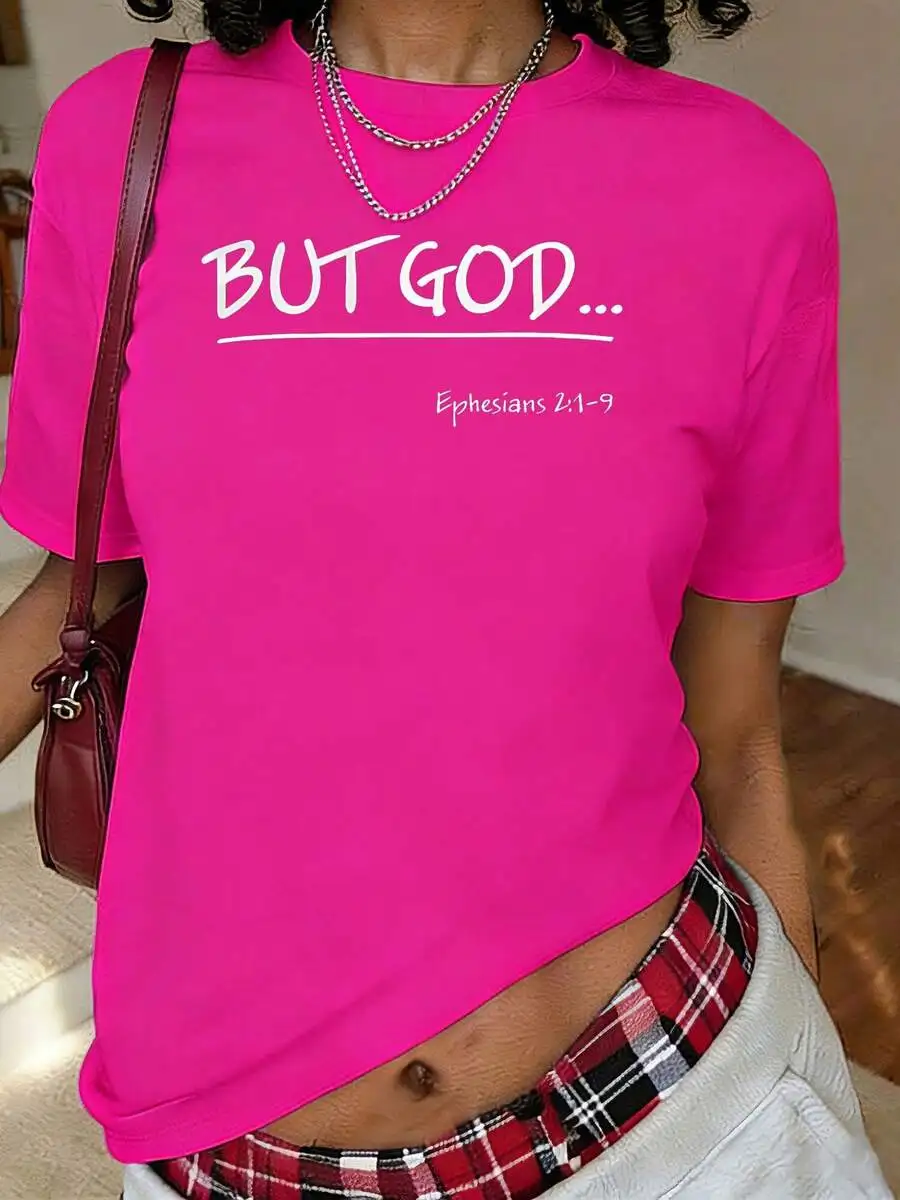 But God Ephesians 2:1-9 Christian Scripture Tee Short Sleeve Crew Neck Casual Top For Women
But God Ephesians 2:1-9 Christian Scripture Tee Short Sleeve Crew Neck Casual Top For Women