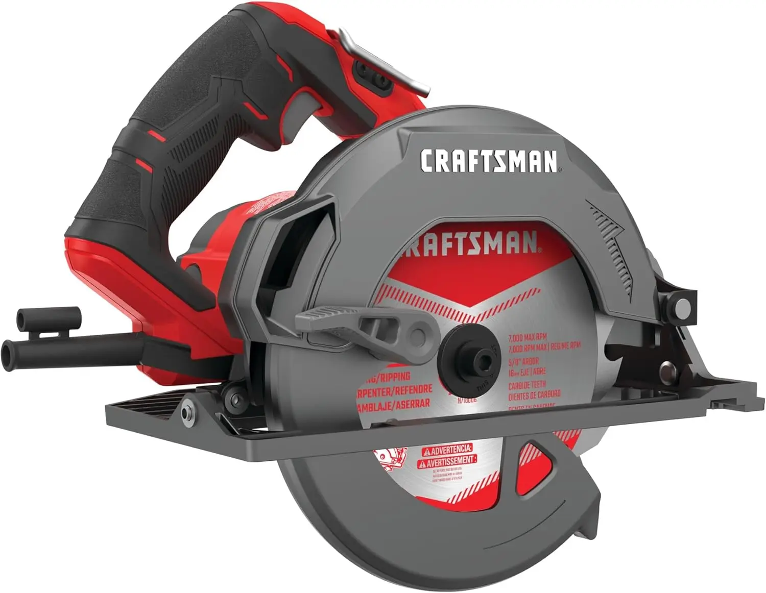 7-1/4 Inch 15 Amp Corded Circular Saw with Carbide Blade and Tool-Free Beveling
7-1/4 Inch 15 Amp Corded Circular Saw with Carbide Blade and Tool-Free Beveling