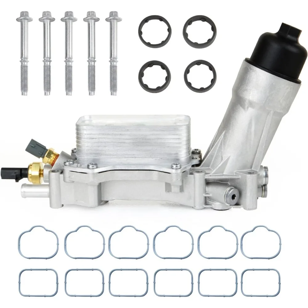 Aluminum Oil Cooler Filter Housing Kit Gaskets Sensors for 2011-2016 3.6L Vehicles
Aluminum Oil Cooler Filter Housing Kit Gaskets Sensors for 2011-2016 3.6L Vehicles