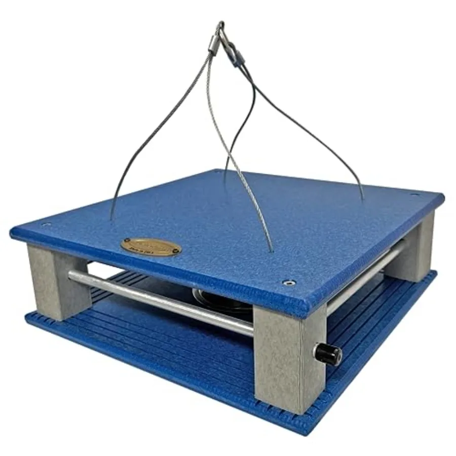 Poly Gilbertson Large Covered Blue Bird Feeders for Outdoors Hanging Bluebird Feeder for Mealworms - Amish USA Made Bright Blue
Poly Gilbertson Large Covered Blue Bird Feeders for Outdoors Hanging Bluebird Feeder for Mealworms - Amish USA Made Bright Blue