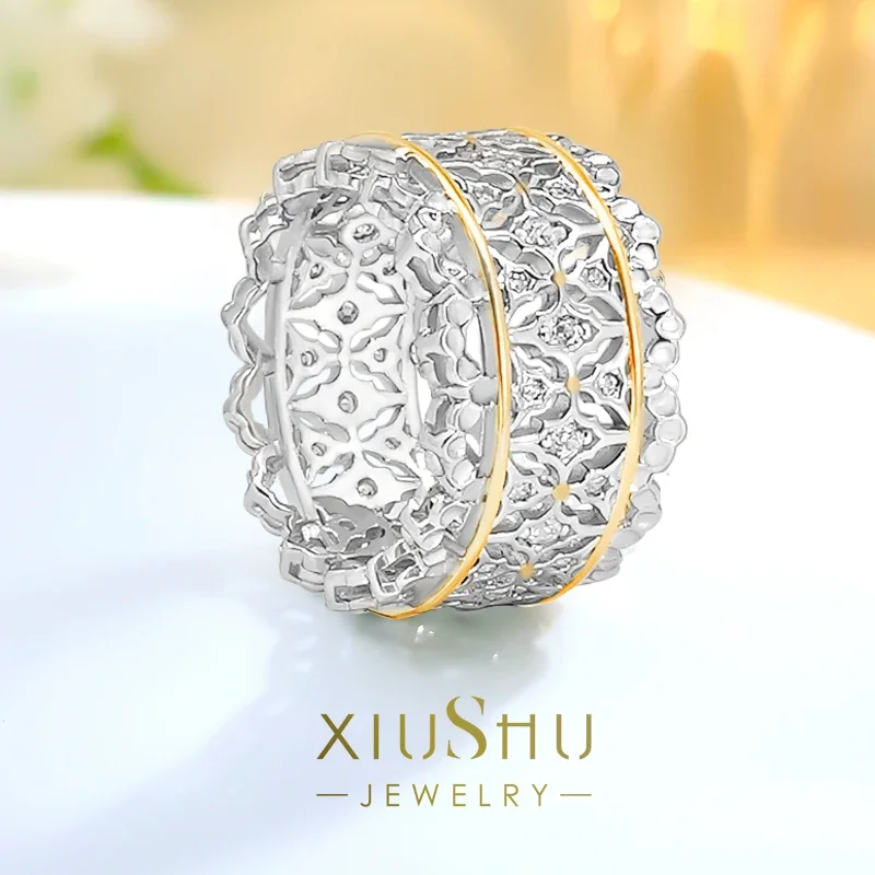 Light Luxury Italian Craft 925 Sterling Silver Fashion Temperament Ring Set with High Carbon Diamonds for Wedding
Light Luxury Italian Craft 925 Sterling Silver Fashion Temperament Ring Set with High Carbon Diamonds for Wedding