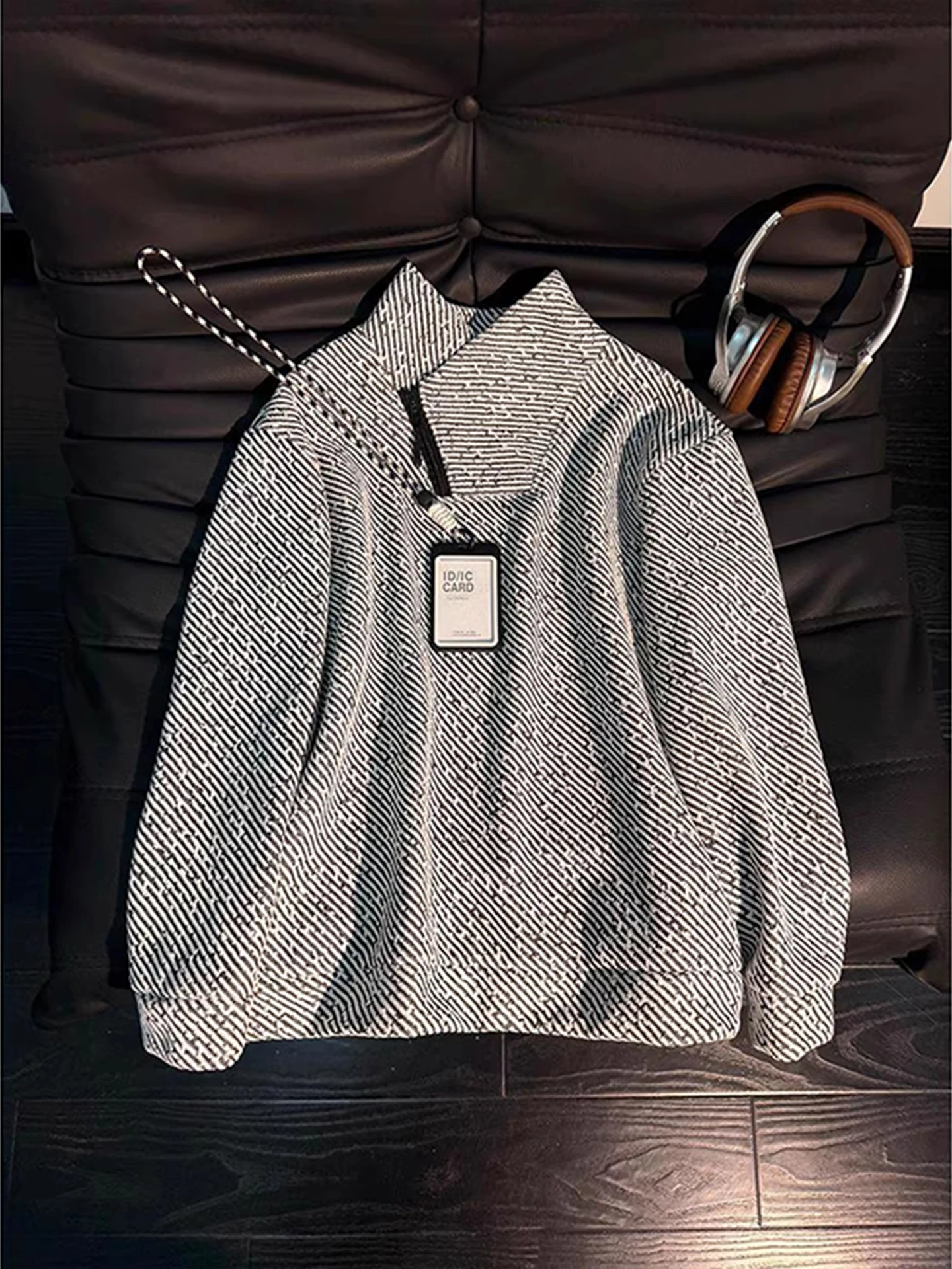 Zebra Stripe Zipper Hoodie Men's Loose Fit Long Sve Spring Autumn American Retro Inner Wear Casual Streetwear T-irt
Zebra Stripe Zipper Hoodie Men's Loose Fit Long Sve Spring Autumn American Retro Inner Wear Casual Streetwear T-irt