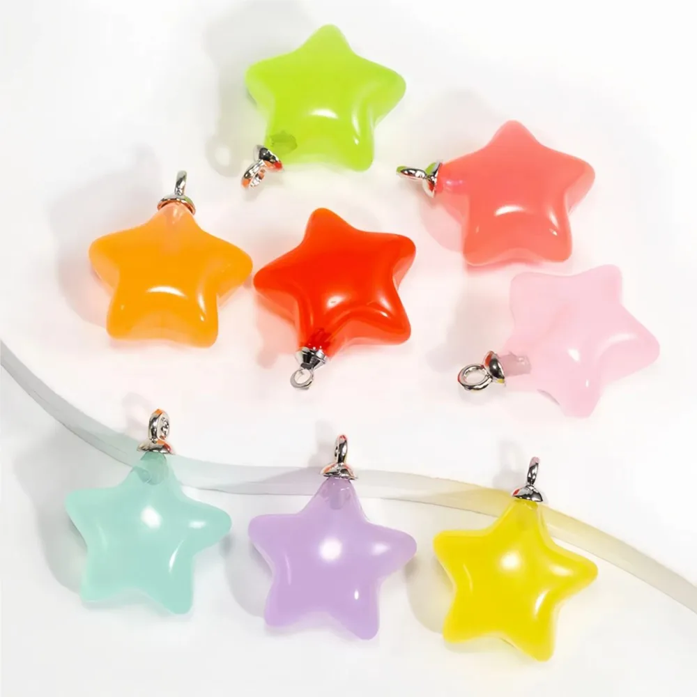10Pcs Colorful Acrylic Charms Star Charms Pendant For DIY Handmade Keychain Bracelet Necklace Jewelry Making Craft Accessories
10Pcs Colorful Acrylic Charms Star Charms Pendant For DIY Handmade Keychain Bracelet Necklace Jewelry Making Craft Accessories