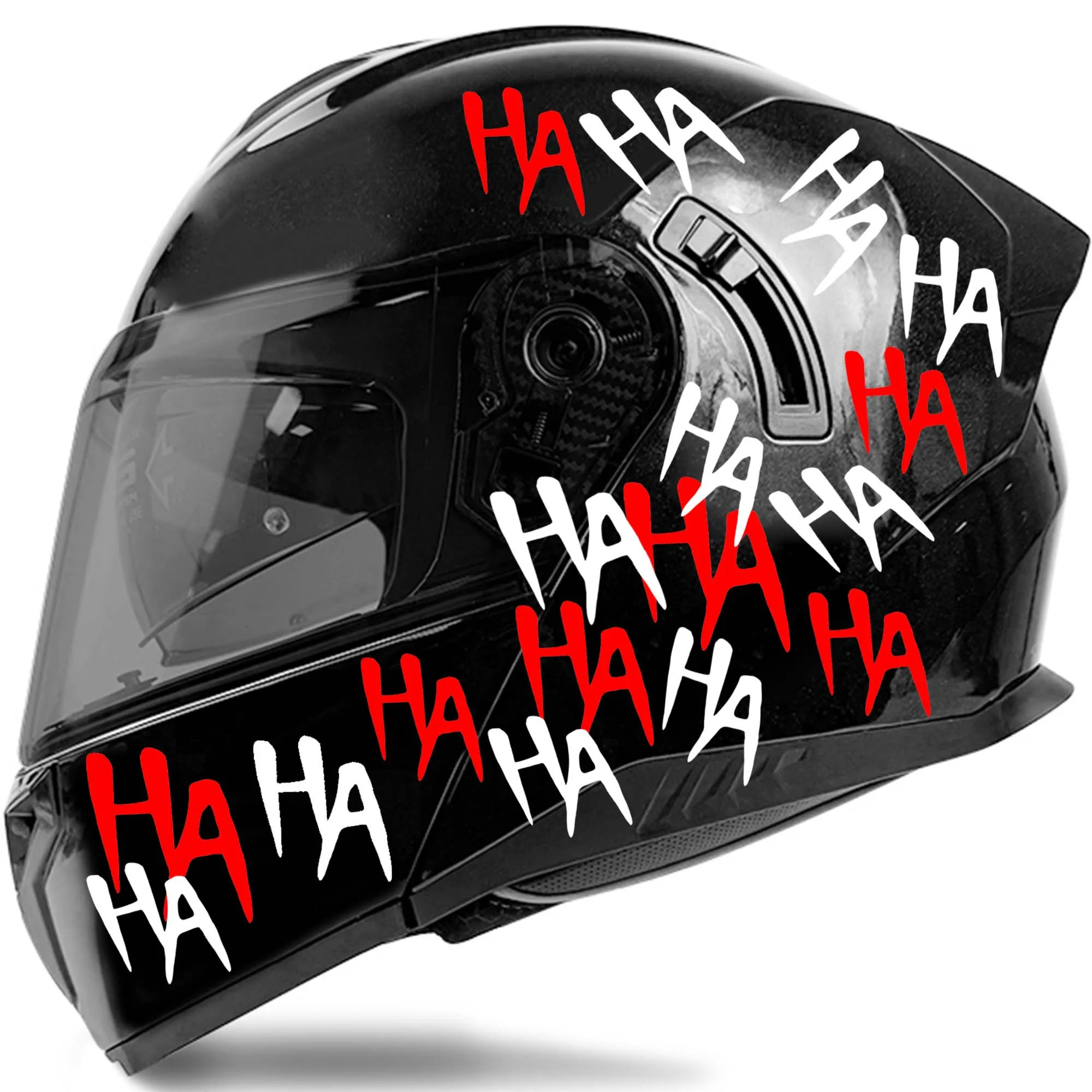 "hahaha" Motorcycle Stickers, Waterproof, Decorative Vinyl Decals for Motorcycle Fuel Tanks, Helmets, Front Shrouds
"hahaha" Motorcycle Stickers, Waterproof, Decorative Vinyl Decals for Motorcycle Fuel Tanks, Helmets, Front Shrouds