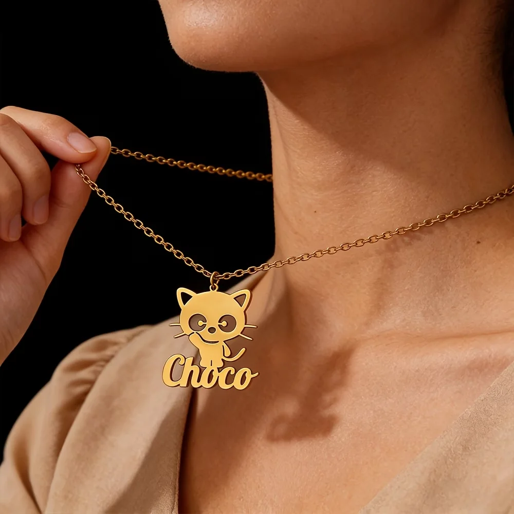 Custom Sanrio Chococat Name Necklace Personalized Stainless Steel Gold Color Pendant Chain Jewelry For Women Girls Birthday Gift
Custom Sanrio Chococat Name Necklace Personalized Stainless Steel Gold Color Pendant Chain Jewelry For Women Girls Birthday Gift