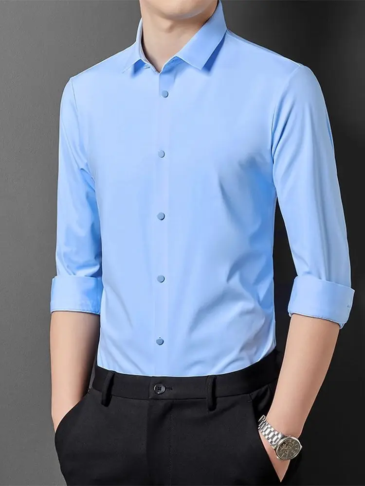 Busin Casual Long Sve irt Men's Profional Wear Slim Fit Iron Free Spring Autumn High End Feeling Formal irt
Busin Casual Long Sve irt Men's Profional Wear Slim Fit Iron Free Spring Autumn High End Feeling Formal irt