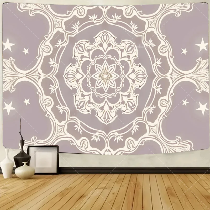 1pc Wall Tapestry Boho Chic Mandala Tapestry for Wall Decor - Purple Floral Pattern with Stars
1pc Wall Tapestry Boho Chic Mandala Tapestry for Wall Decor - Purple Floral Pattern with Stars