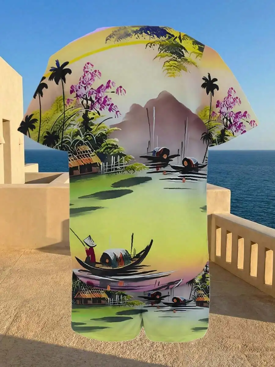 Womens 2 Piece Lounge Set Asian Fishing Village Print Soft Comfortable Summer Loungewear
Womens 2 Piece Lounge Set Asian Fishing Village Print Soft Comfortable Summer Loungewear