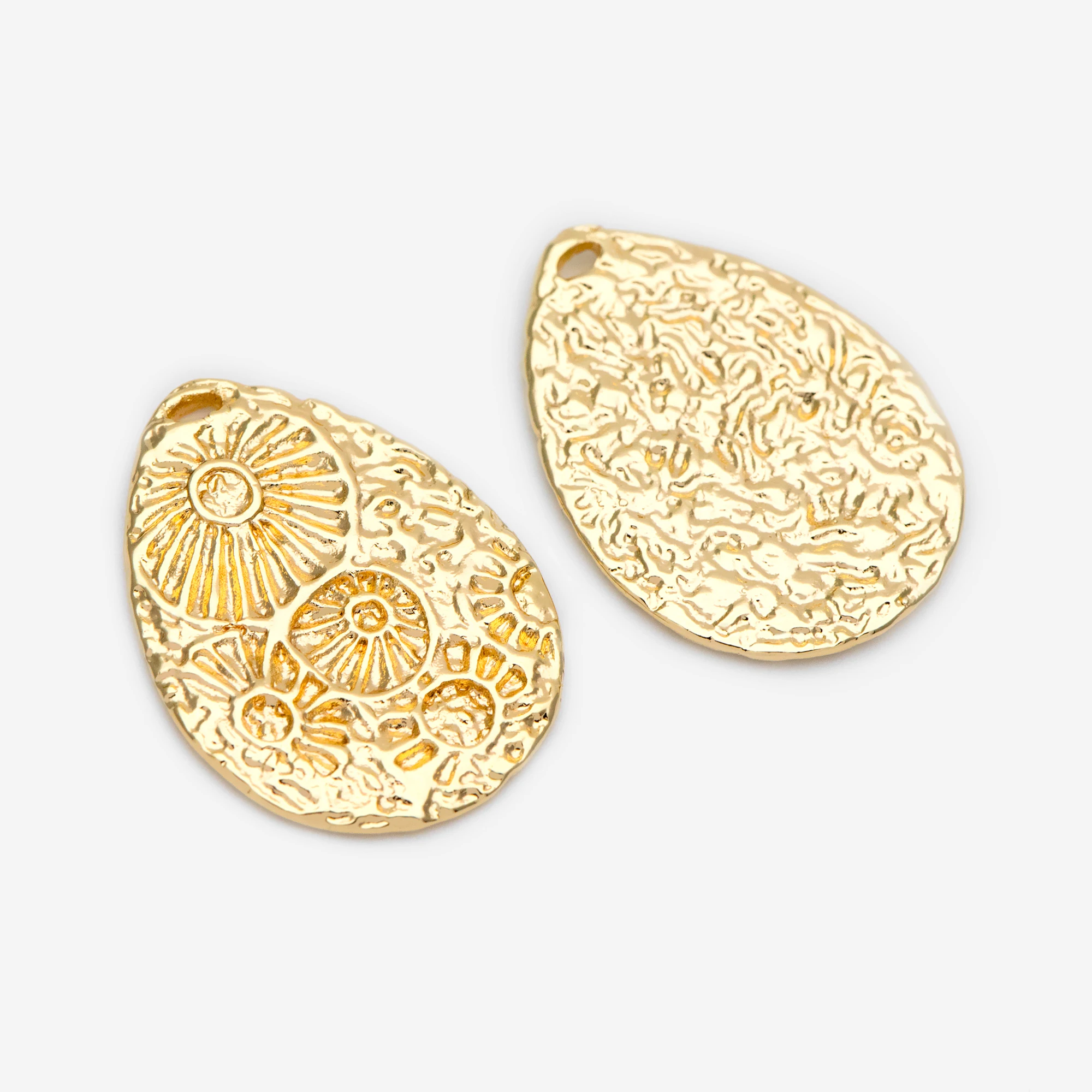 4pcs Teardrop Flower Textured Pendants, Gold Plated Brass Hammered Charms For Jewelry Making Diy Accessories (GB-1281-G)
4pcs Teardrop Flower Textured Pendants, Gold Plated Brass Hammered Charms For Jewelry Making Diy Accessories (GB-1281-G)