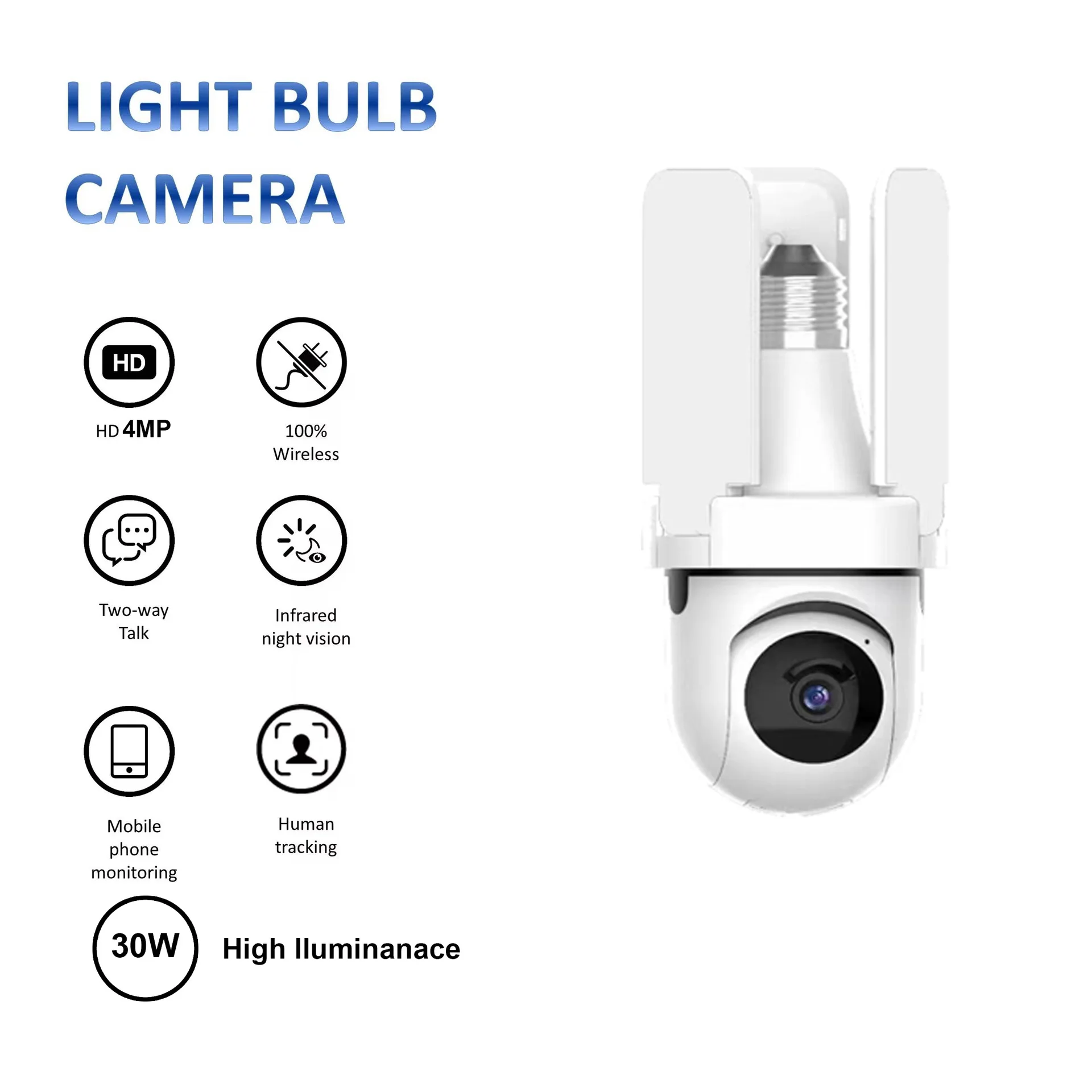 4MP 1440P IPC360Home APP E27 Lamp Holder PTZ IP Dome Camera Full Color AI Humanoid Detection Home Security CCTV Monitor
4MP 1440P IPC360Home APP E27 Lamp Holder PTZ IP Dome Camera Full Color AI Humanoid Detection Home Security CCTV Monitor