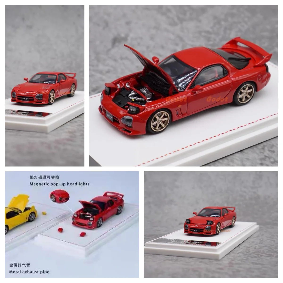 FH 1/64 Rx7 FD3S Red JDM Diecast Model Car Collection Limited Edition Alloy
FH 1/64 Rx7 FD3S Red JDM Diecast Model Car Collection Limited Edition Alloy