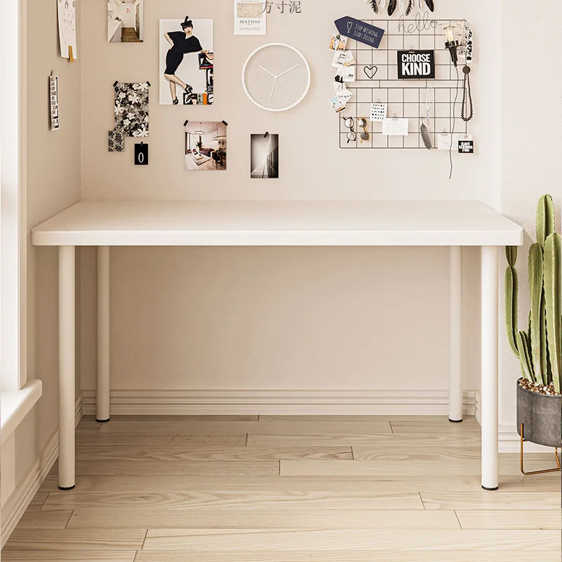 Computer Desk Household Desk Girls Bedroom Writing Desk Simple Rectangular Study Table Rounded Corners