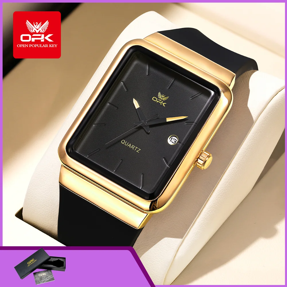 OPK 8194 Men's Quartz Wristwatch Business Casual Square Dial Silicone Strap Male Fashion Original Watch for Men
OPK 8194 Men's Quartz Wristwatch Business Casual Square Dial Silicone Strap Male Fashion Original Watch for Men