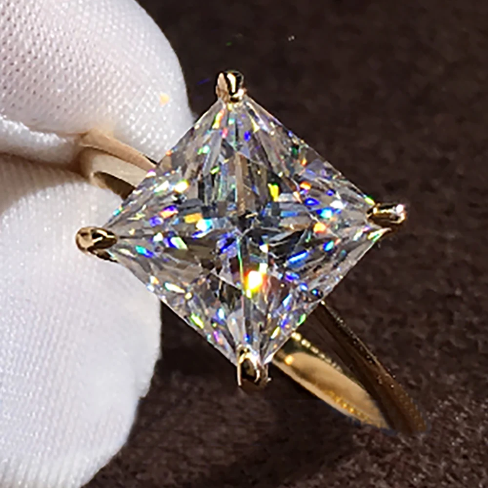 Custom Solid 14K Au585 Yellow Gold Women Wedding Party Engagement Ring 1 2 3 4 5 Carat Square Princess Moissanite Diamond Ring
Custom Solid 14K Au585 Yellow Gold Women Wedding Party Engagement Ring 1 2 3 4 5 Carat Square Princess Moissanite Diamond Ring