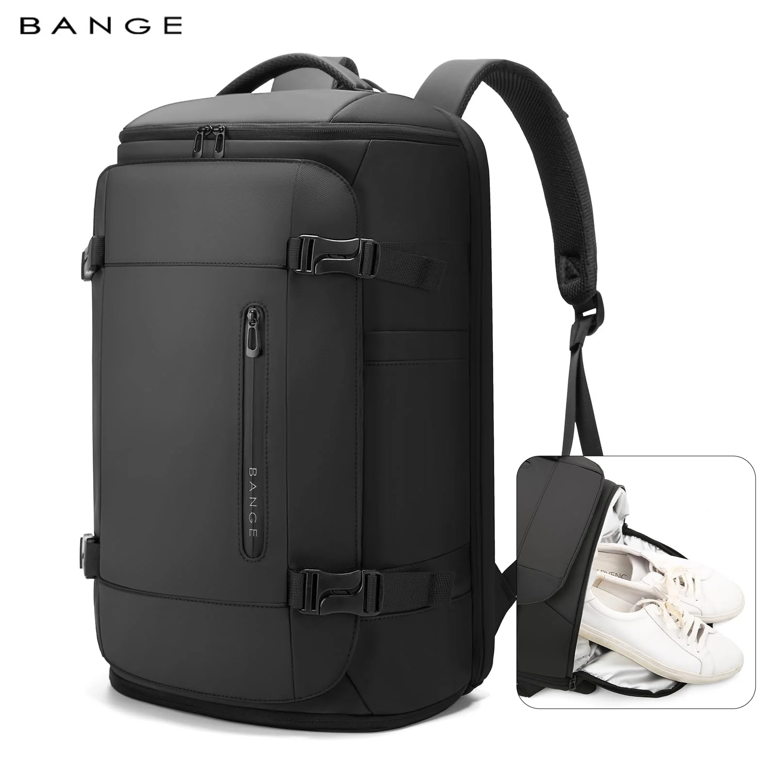 Bange New Men's Travel Backpack, Waterproof Large Capacity Hiking and Camping Backpack, Carrying Backpack with Shoe Compartment
Bange New Men's Travel Backpack, Waterproof Large Capacity Hiking and Camping Backpack, Carrying Backpack with Shoe Compartment