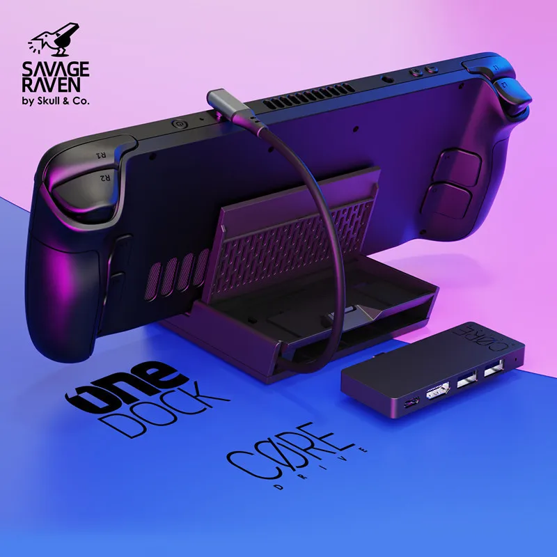 Док-станция Savage Raven от Skull & Co. OneDock DeX с USB-C хабом для Steam Deck, Xbox Ally X, игровых консолей ROG Ally X
Док-станция Savage Raven от Skull & Co. OneDock DeX с USB-C хабом для Steam Deck, Xbox Ally X, игровых консолей ROG Ally X