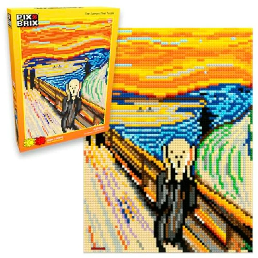 Pixel Art Puzzle Bricks - The Scream by Edvard Munch 6 510 Pieces - Patented Colorful Slide + Stack Building Bricks in Vibrant
Pixel Art Puzzle Bricks - The Scream by Edvard Munch 6 510 Pieces - Patented Colorful Slide + Stack Building Bricks in Vibrant