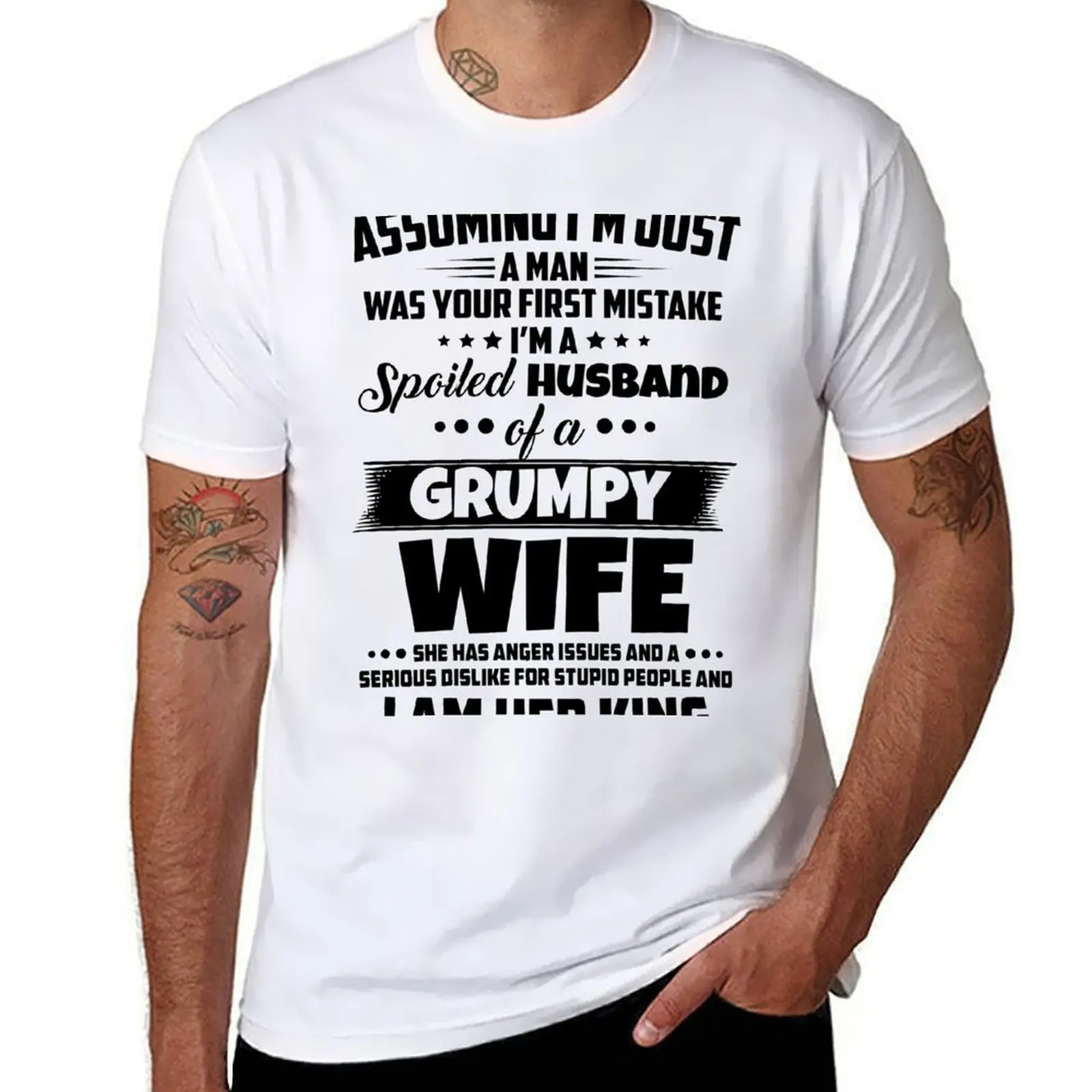 spoiled husband of a grumpy wife T-Shirt man t shirt designer anime t shirts oversize T-shirt
spoiled husband of a grumpy wife T-Shirt man t shirt designer anime t shirts oversize T-shirt