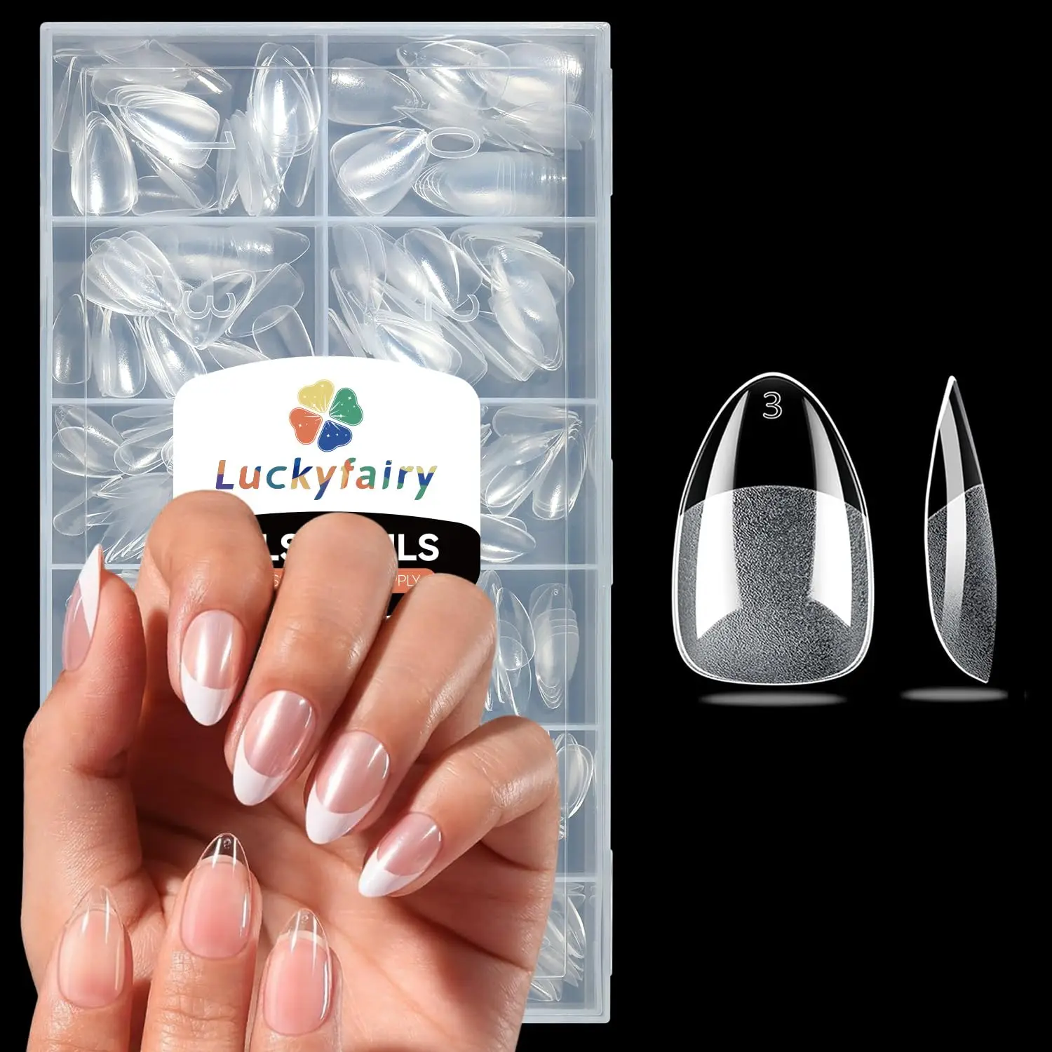 Short Almond Nail Tips, 240pcs Soft Gel Nail Tips Pre-Shaped Half Matte Full Cover Clear for Extension Manicure Home DIY 12
Short Almond Nail Tips, 240pcs Soft Gel Nail Tips Pre-Shaped Half Matte Full Cover Clear for Extension Manicure Home DIY 12
