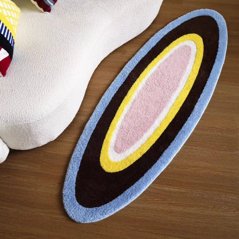 VIKAMA Memphis Geometric Ring Shaggy Bath Mat Multi Color Ellipse Fluffy Rug Trend Ins Bedroom Bathroom Decor Doormat
VIKAMA Memphis Geometric Ring Shaggy Bath Mat Multi Color Ellipse Fluffy Rug Trend Ins Bedroom Bathroom Decor Doormat